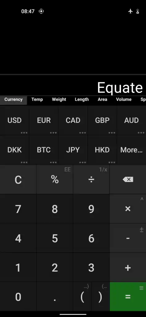 equate screenshot